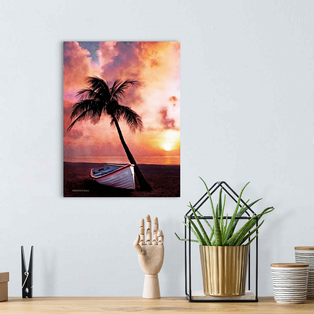 A bohemian room featuring Palm Tree Sunset