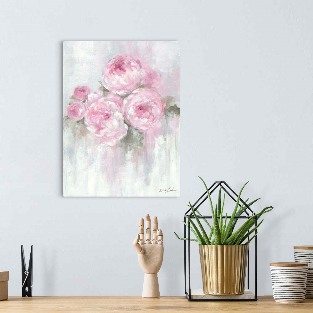 A bohemian room featuring Pink Peonies