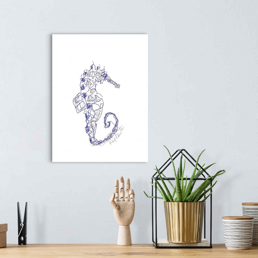 A bohemian room featuring S is for Seahorse