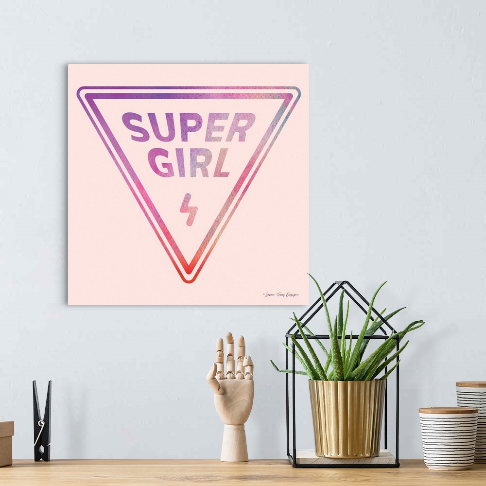 A bohemian room featuring Super Girl