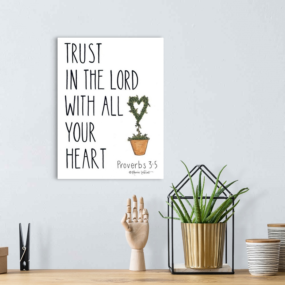 A bohemian room featuring Trust in the Lord With All Your Heart