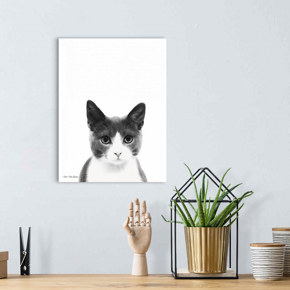 A bohemian room featuring Watercolor Cat