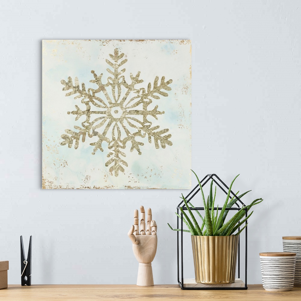 A bohemian room featuring Glistening Snowflake III