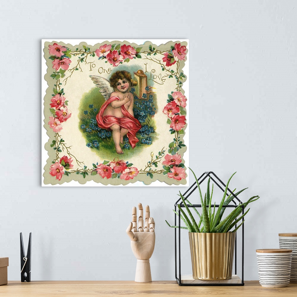 A bohemian room featuring Cherub and Flowers