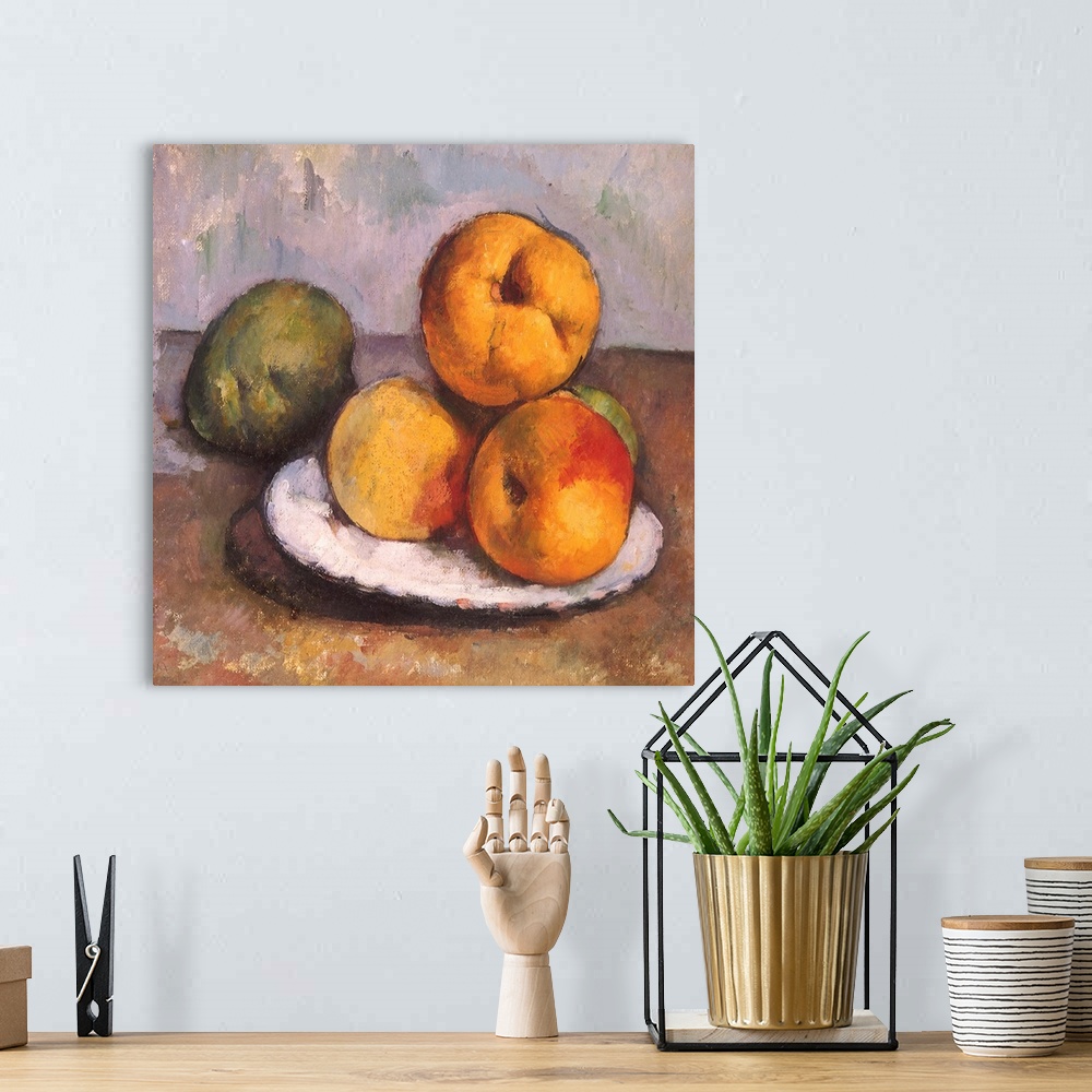 A bohemian room featuring Still Life With Quince, Apples,