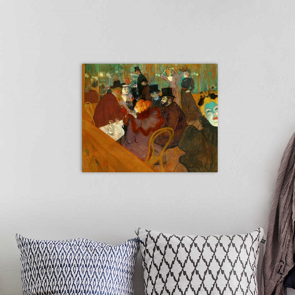 A bohemian room featuring In At the Moulin Rouge, Henri de Toulouse-Lautrec memorialized Parisian nightlife at the end of t...