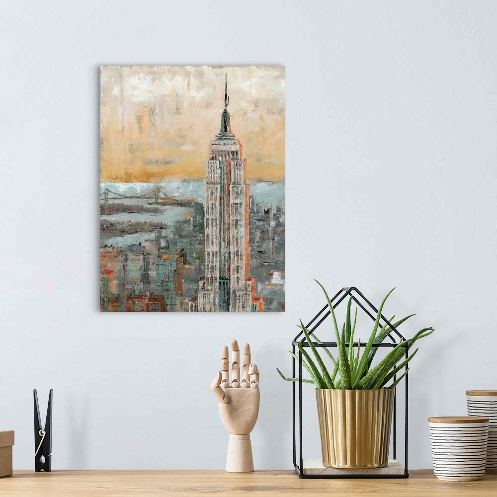 Empire State Building Abstract Wall | Peels Wall Big Art, Great Prints, Canvas Canvas Prints, Framed