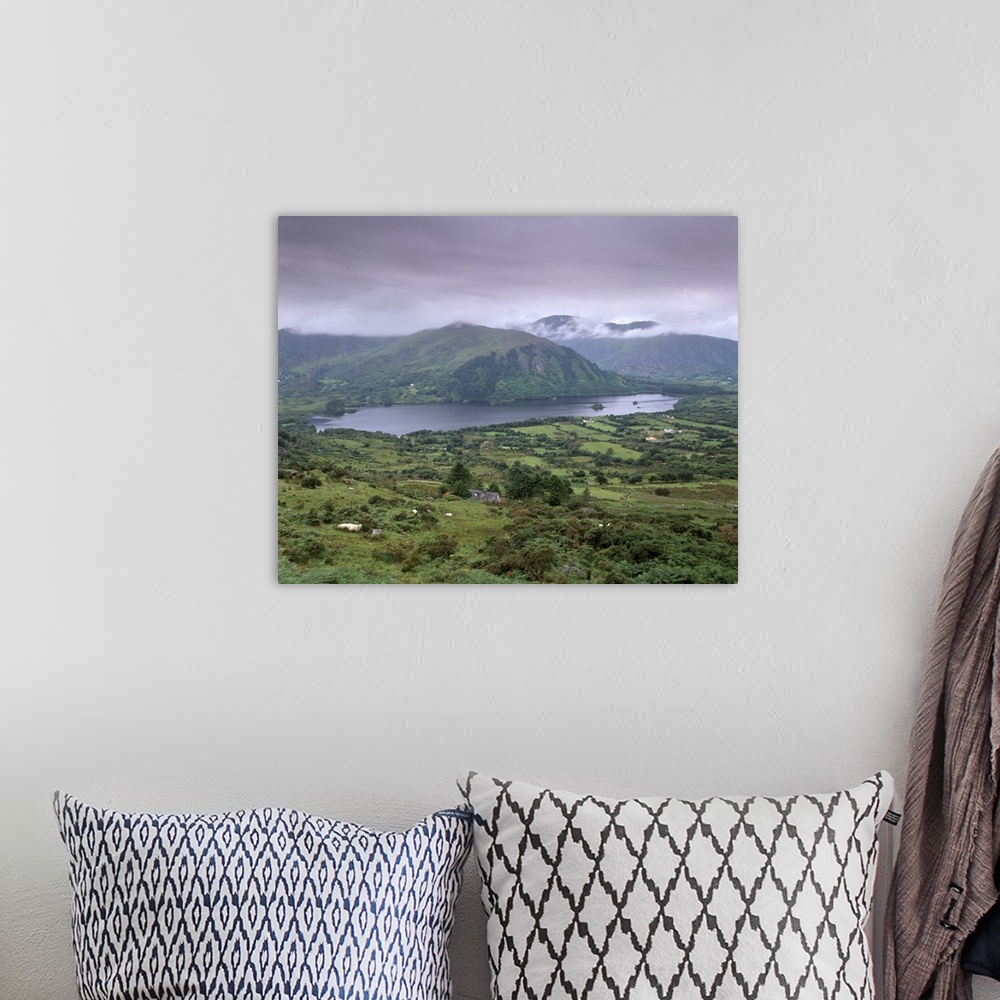 A bohemian room featuring Glanmore Lake from Healy Pass, County Kerry, Munster, Republic of Ireland