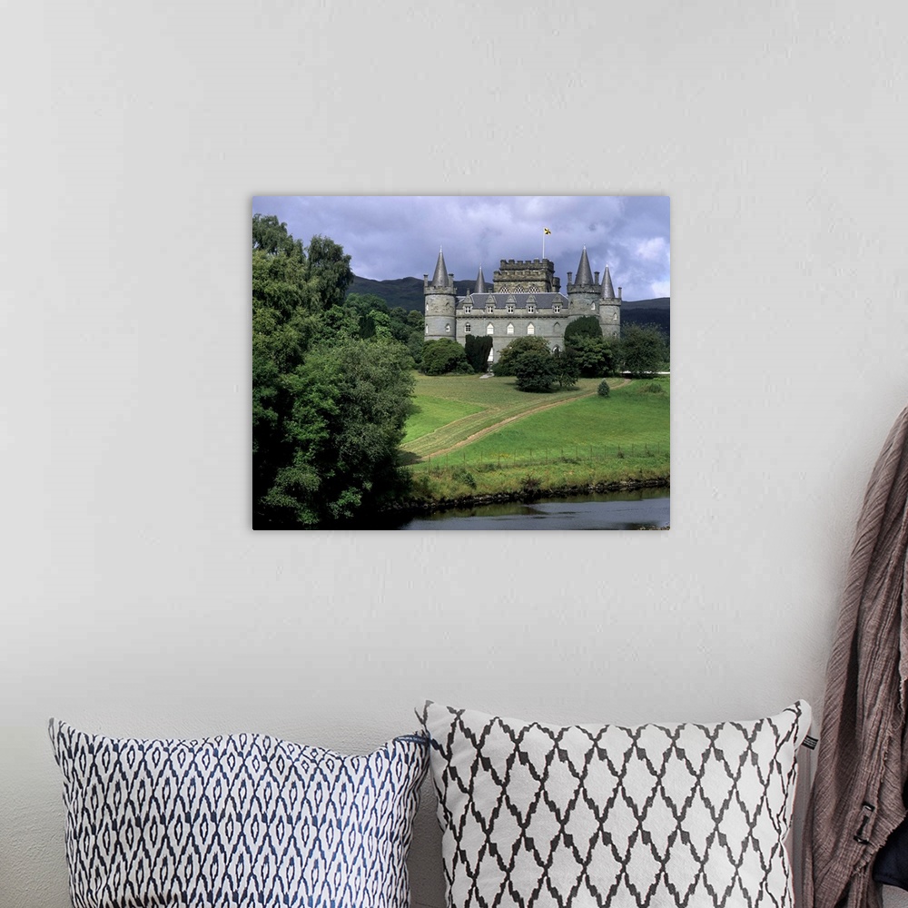 A bohemian room featuring Inveraray Castle and River Aray, Argyll, Scotland, United Kingdom, Europe