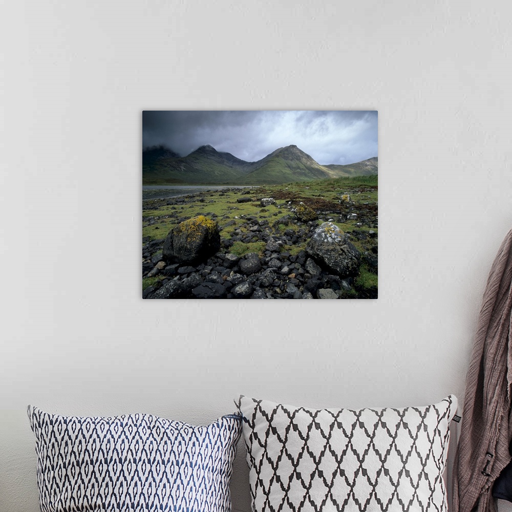 A bohemian room featuring The Cuillin Hills from the shores of Loch Slapin, Isle of Skye, Inner Hebrides, Scotland