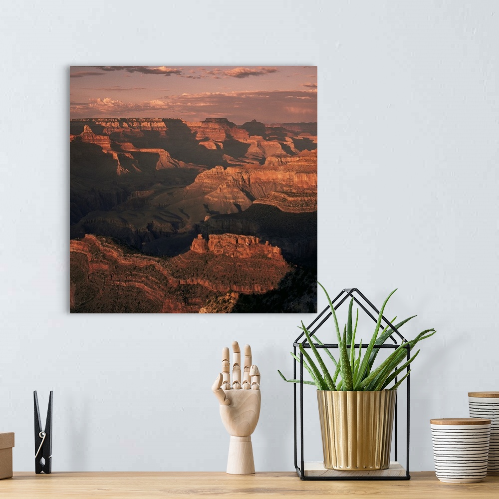 A bohemian room featuring The Grand Canyon at sunset from the South Rim, Arizona
