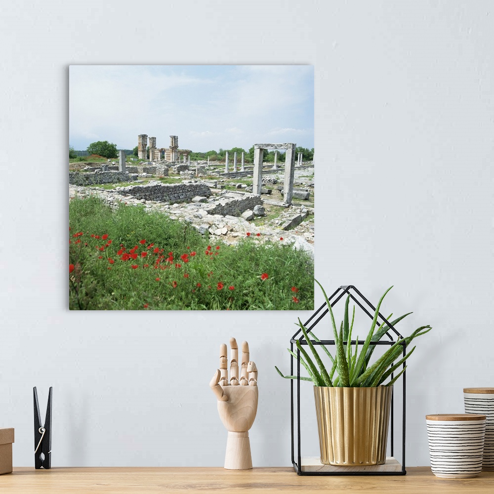 A bohemian room featuring Town built for Octavia over the assassins of Julius Caesar, Philippi, Greece