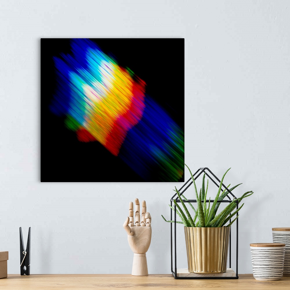 A bohemian room featuring Diffraction. Abstract pattern formed by diffracted light.