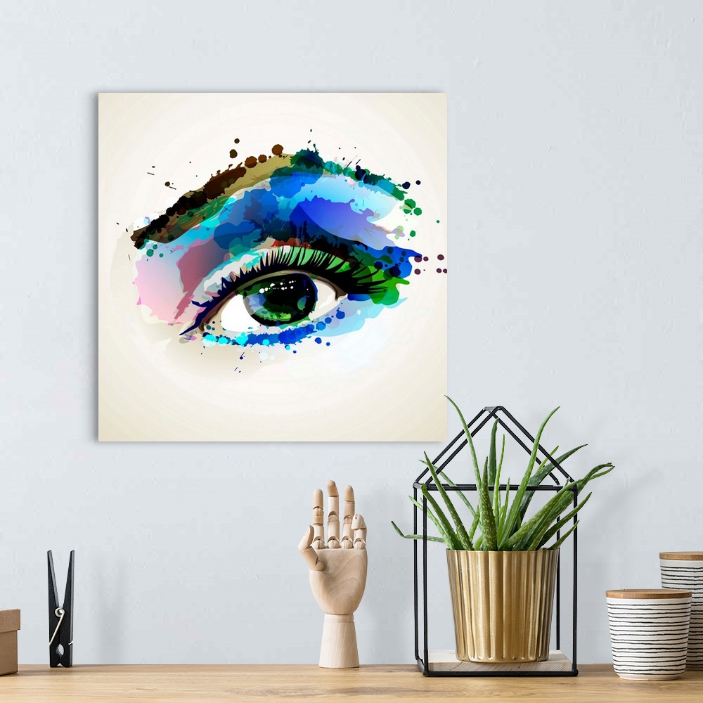 Blue Eyes Girl Art: Canvas Prints, Frames & Posters