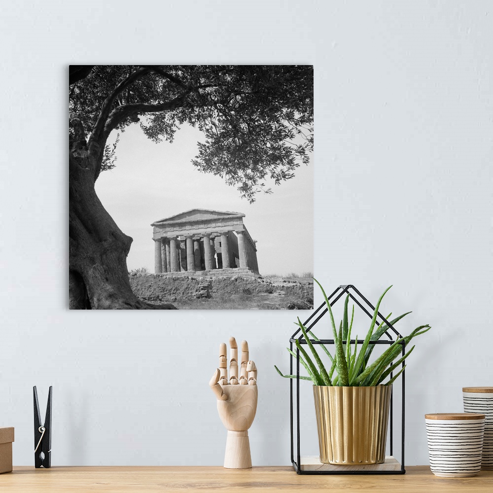 A bohemian room featuring September 1943 - Agrigento, Sicily. An ancient Greek temple still stands after war passed it by.
