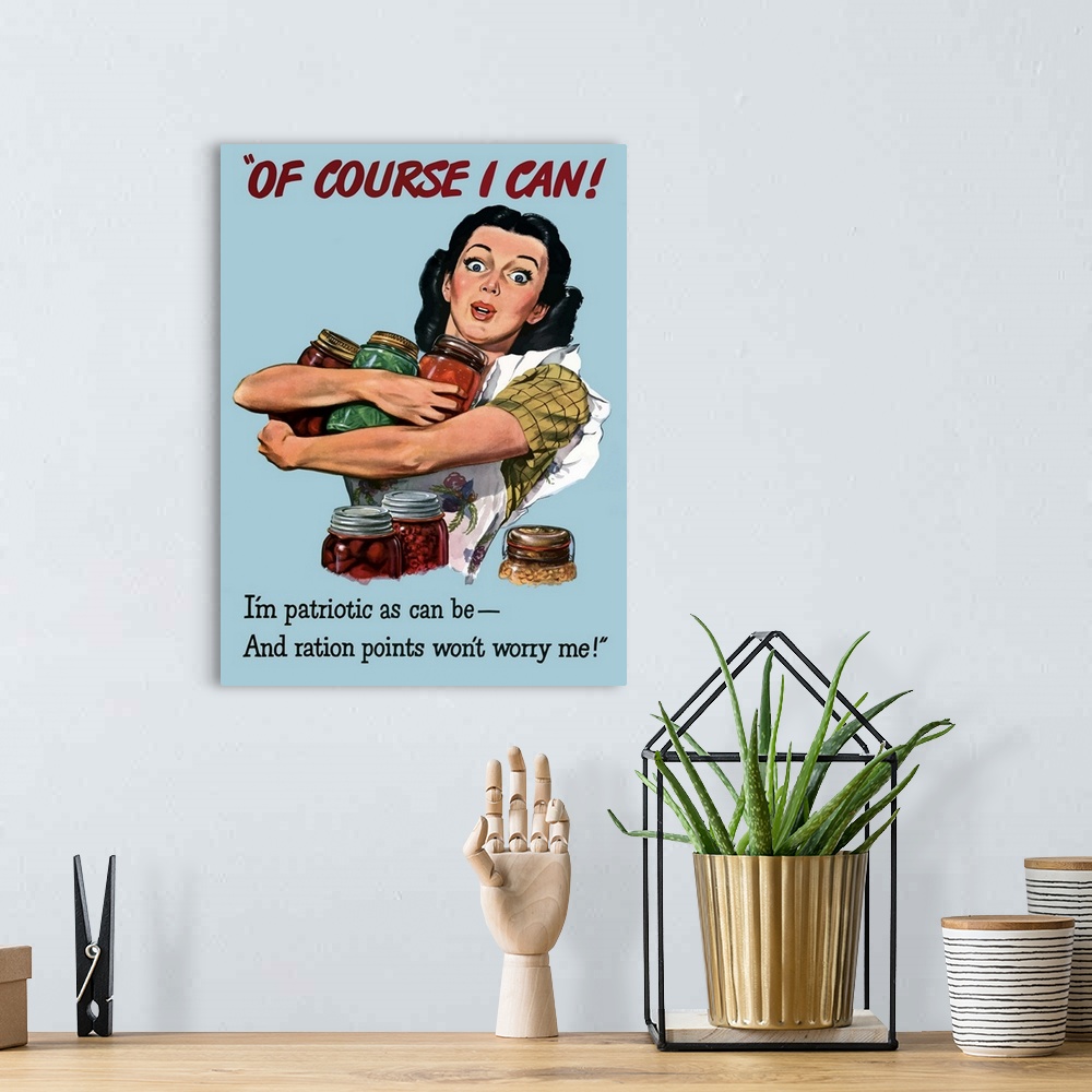 A bohemian room featuring Digitally restored vector war propaganda poster. This vintage World War Two poster features a hou...