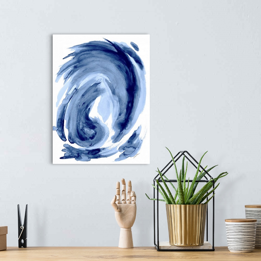 A bohemian room featuring Blue Swirl I