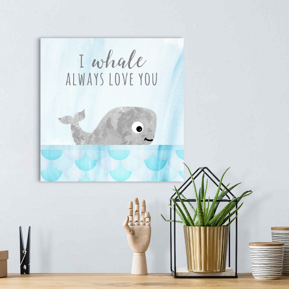A bohemian room featuring Whale Always Love You