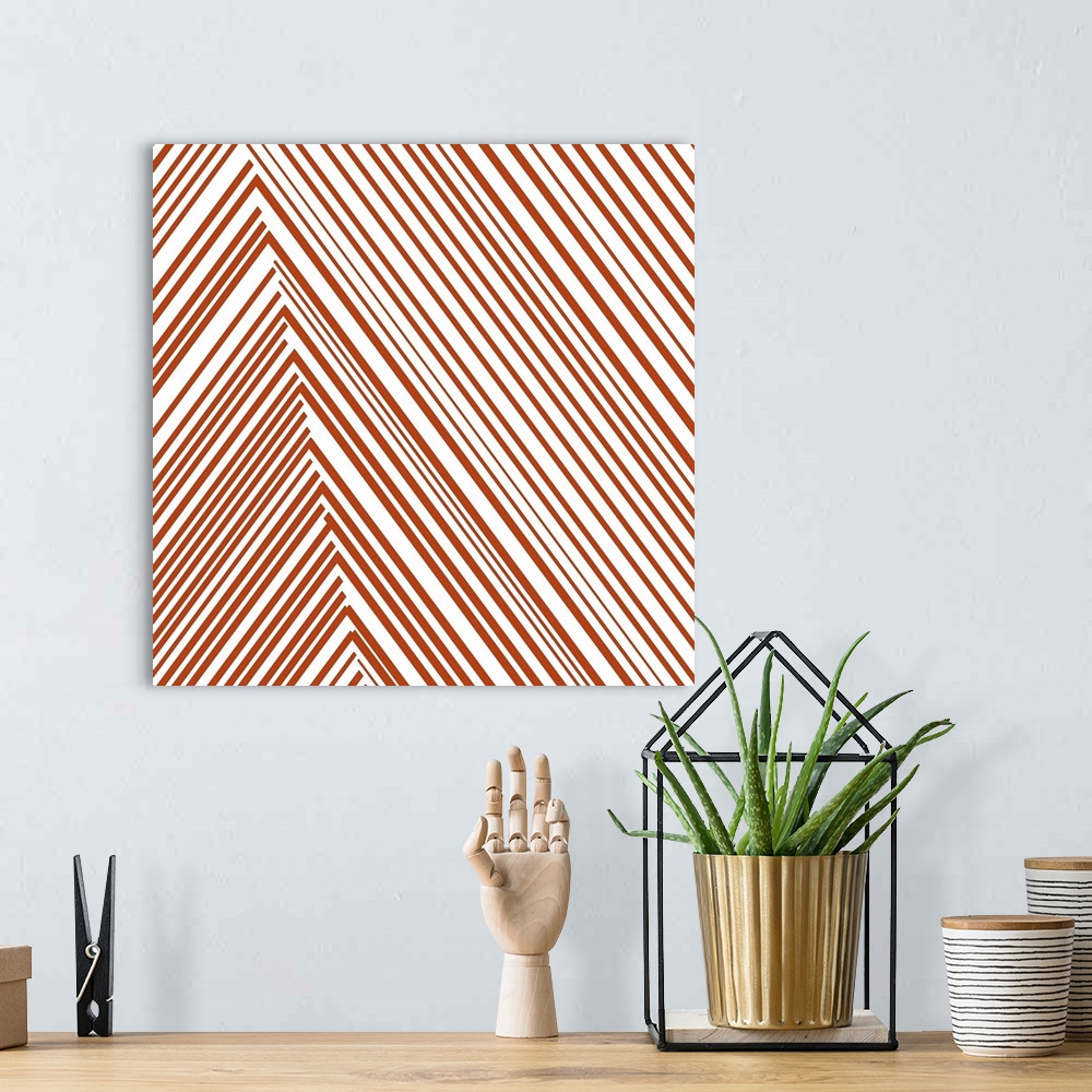 A bohemian room featuring Rust Red Chevrons