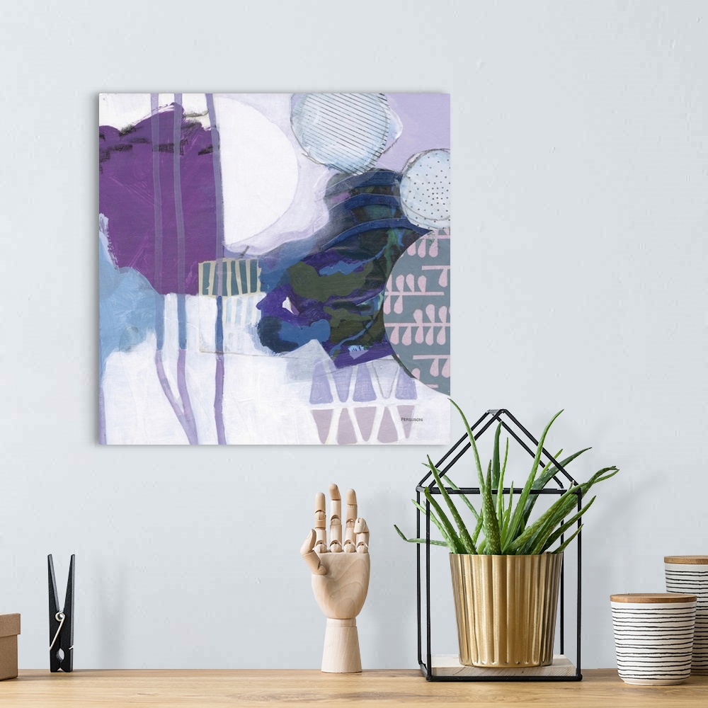 A bohemian room featuring Abstract Layers IV