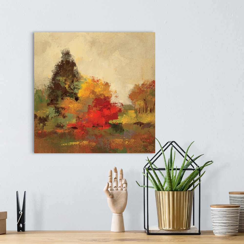 A bohemian room featuring Fall Forest I