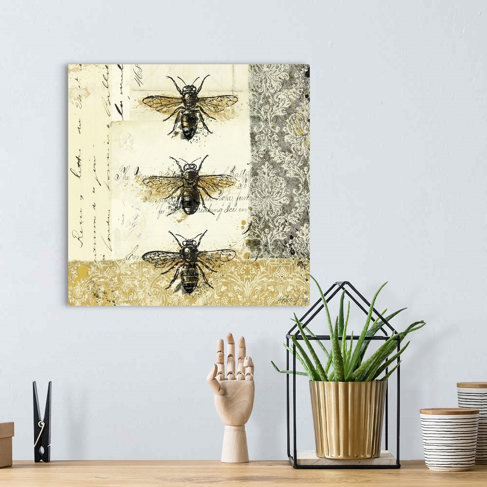 A bohemian room featuring Golden Bees 'n Butterflies I