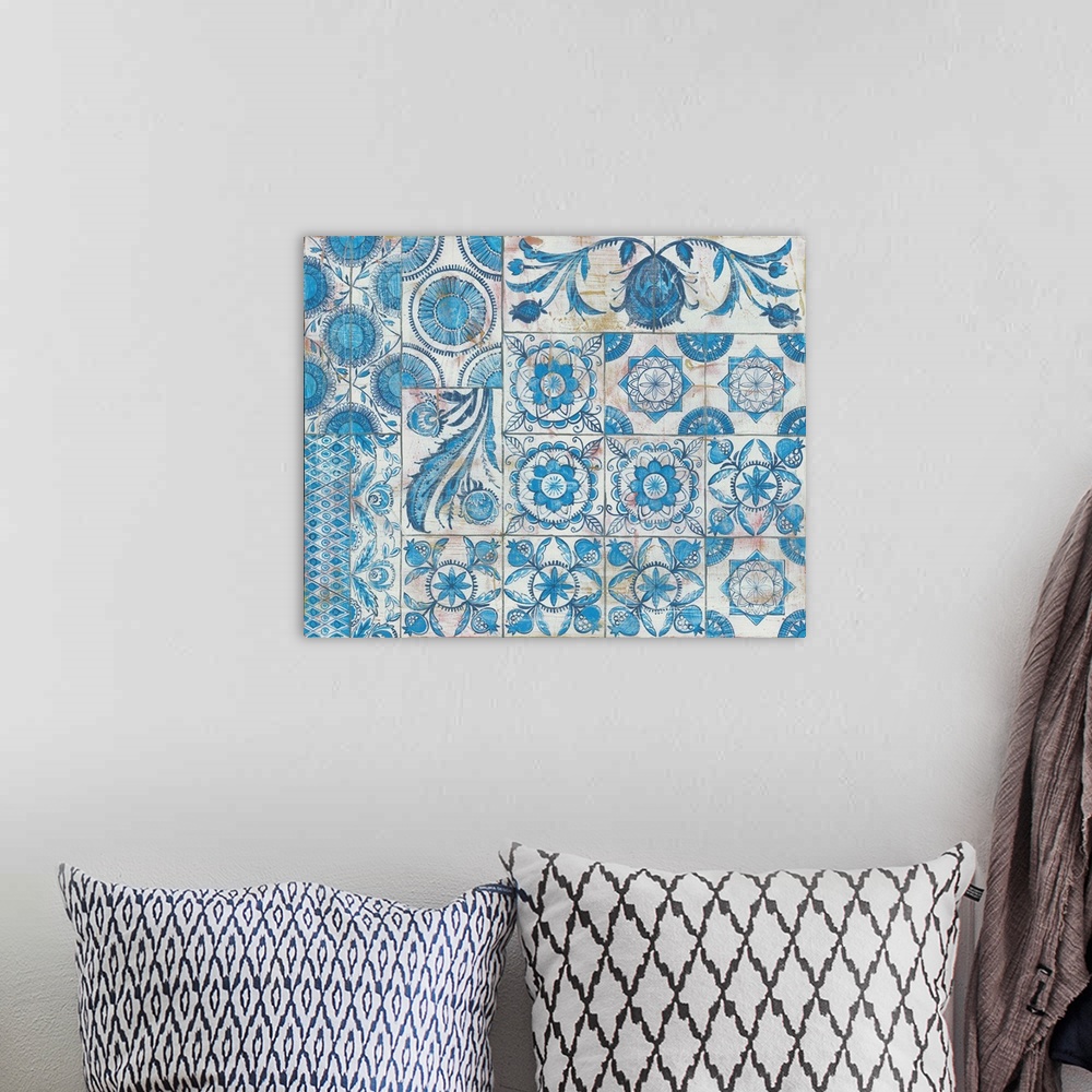 A bohemian room featuring Istanbul Tiles