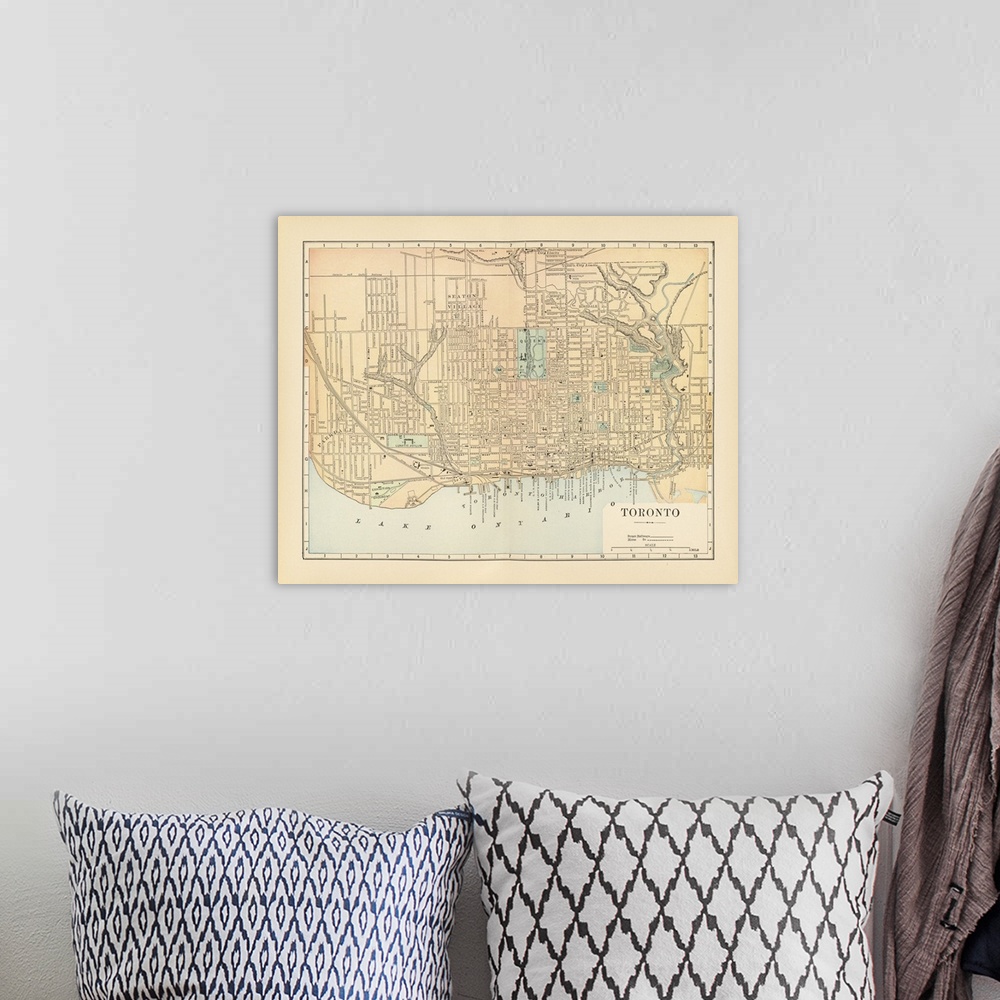 A bohemian room featuring Map Of Toronto