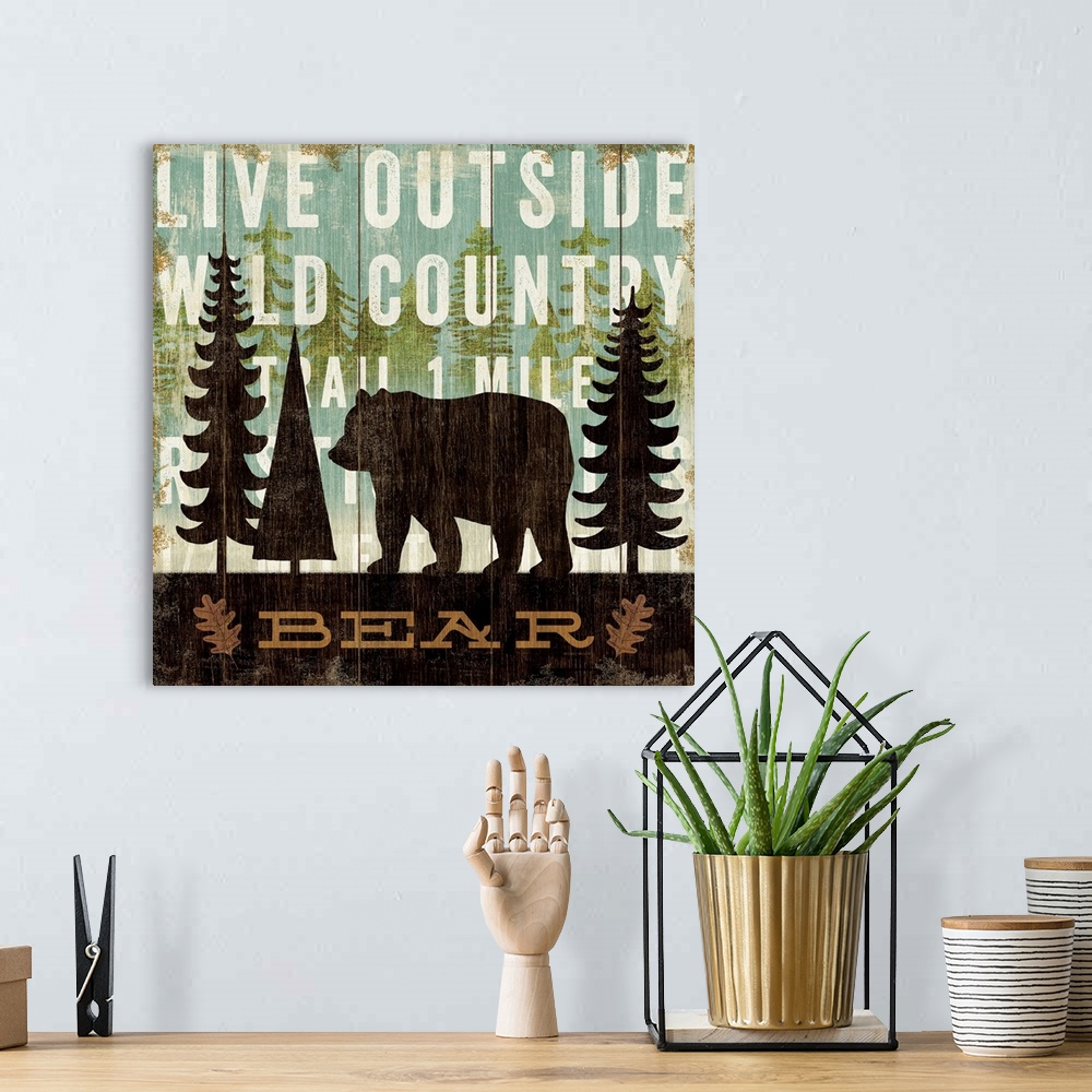 A bohemian room featuring Simple Living Bear