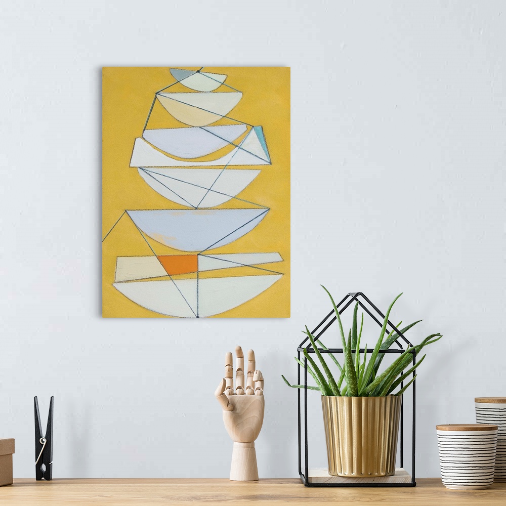 A bohemian room featuring Abstract Sails III