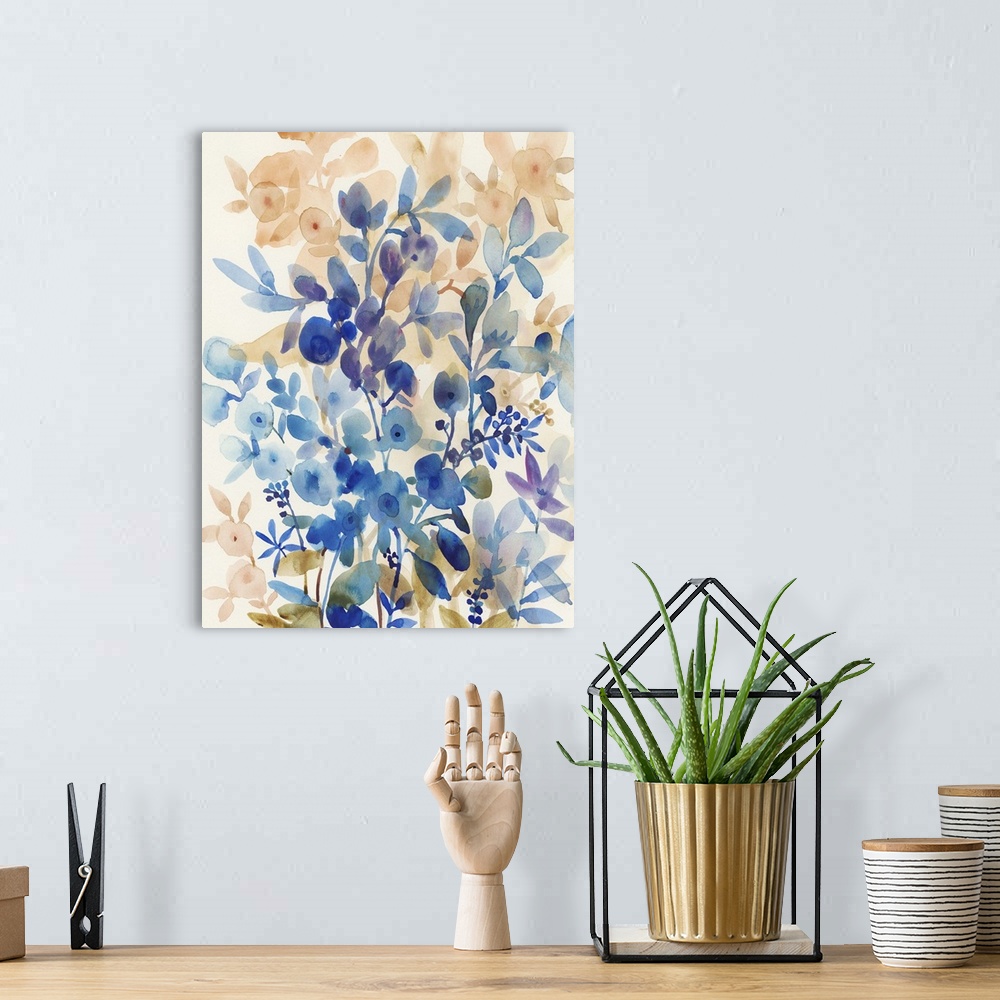 Blueberry Floral I Wall Art, Canvas Prints, Framed Prints, Wall Peels ...