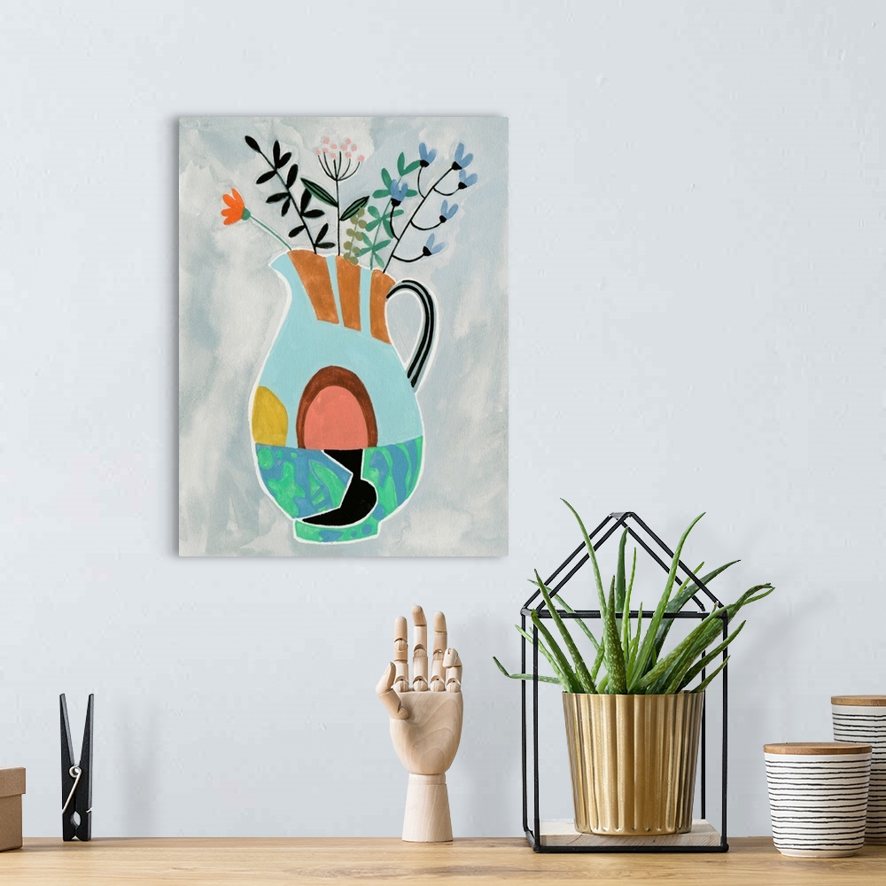 A bohemian room featuring Collage Vase III