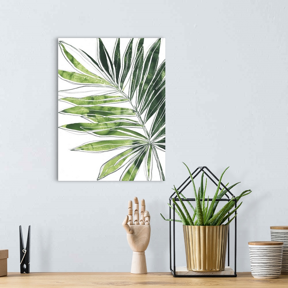 A bohemian room featuring Expressive Palm IV