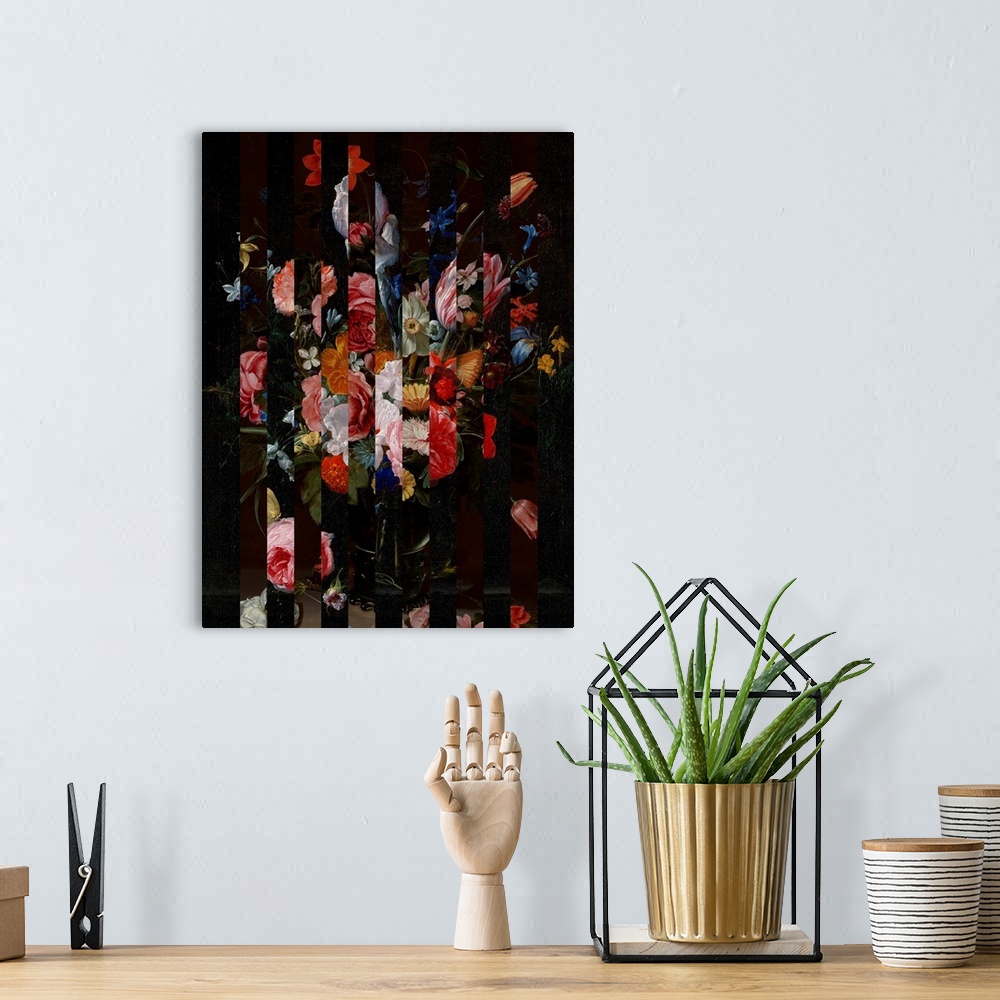 A bohemian room featuring Masked Flemish Bouquet I