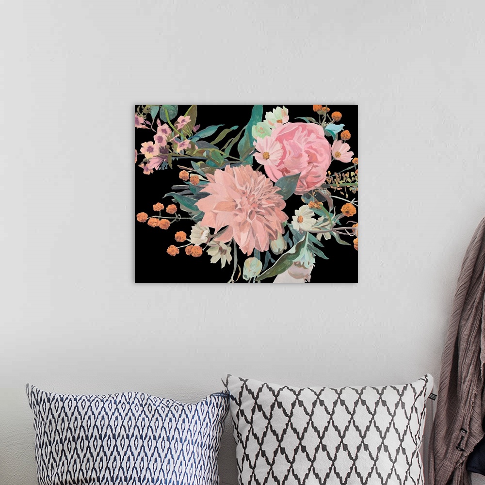 A bohemian room featuring Night Blooming Flowers II