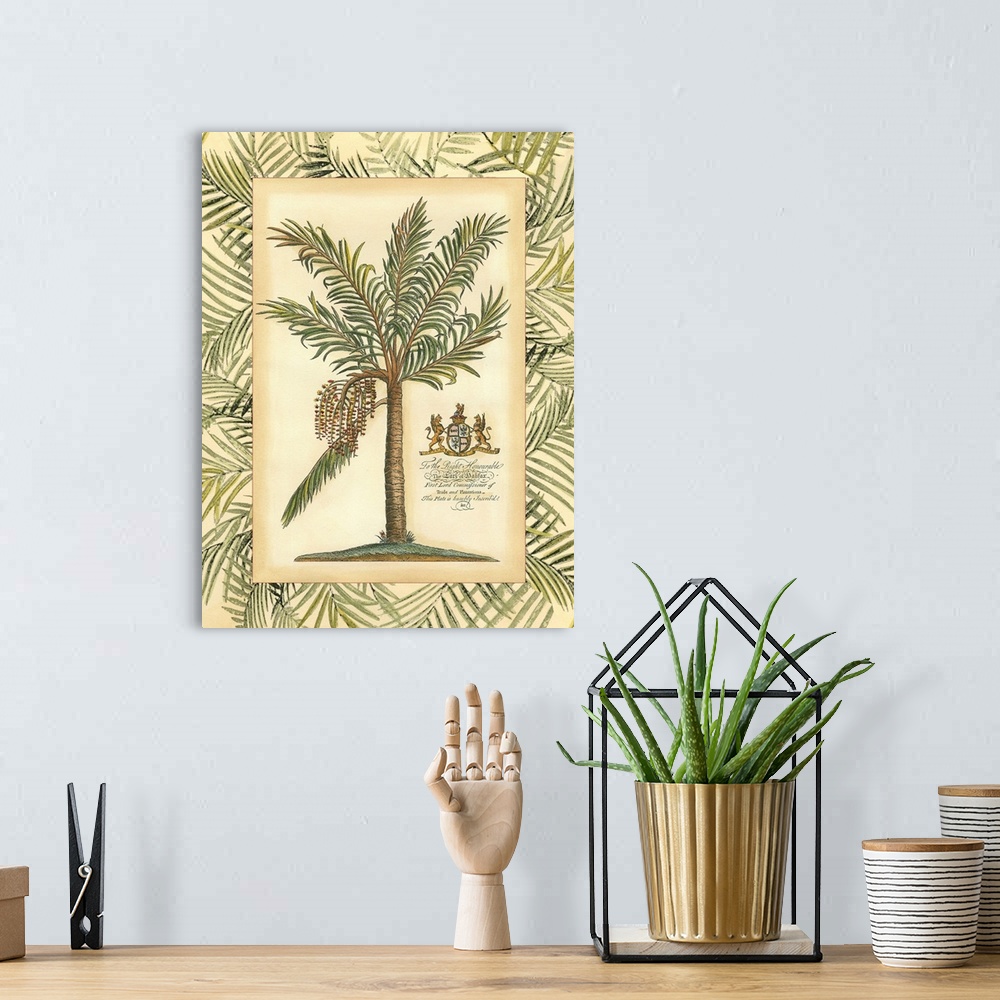 A bohemian room featuring Palm in Bamboo I