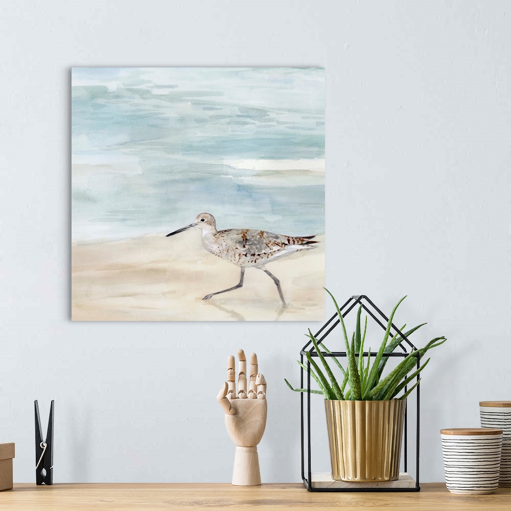A bohemian room featuring Speckled Willet II