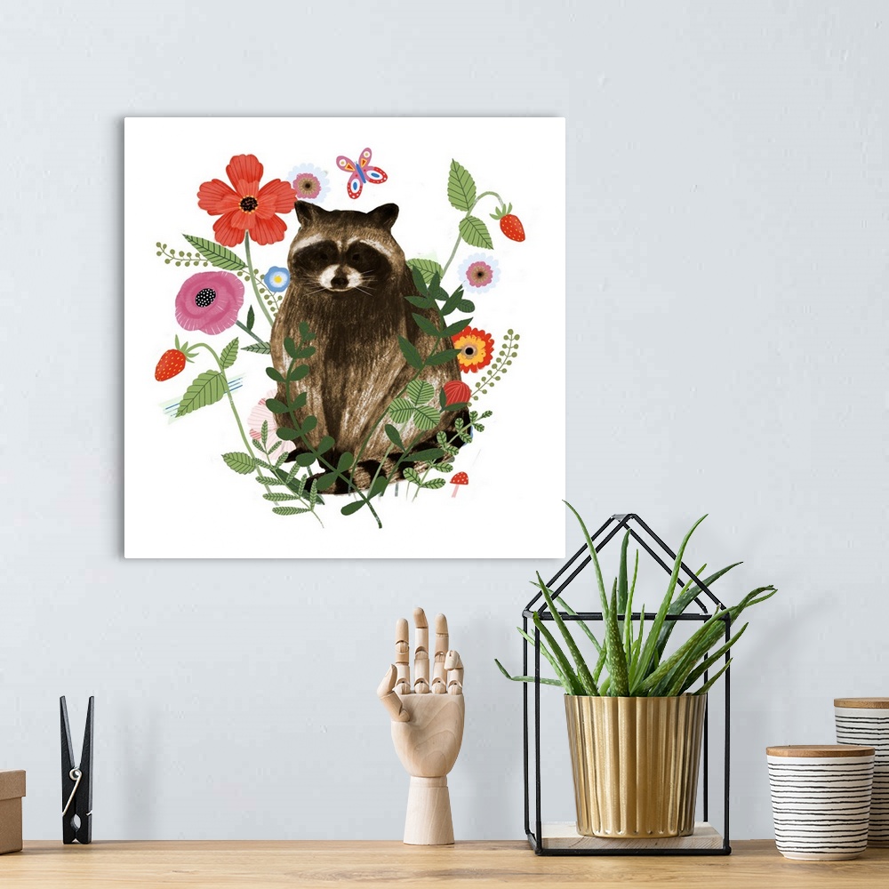 A bohemian room featuring Spring Floral Critters III