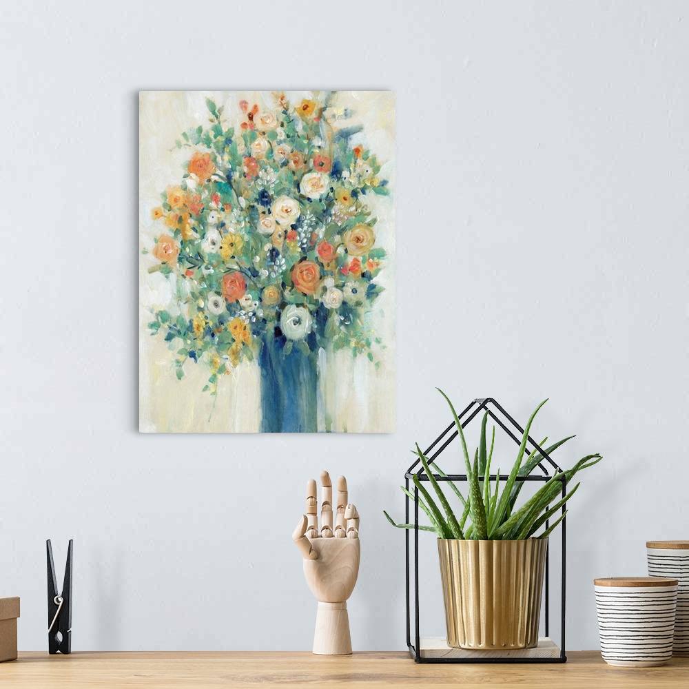 A bohemian room featuring Vase Of Spring Flowers II