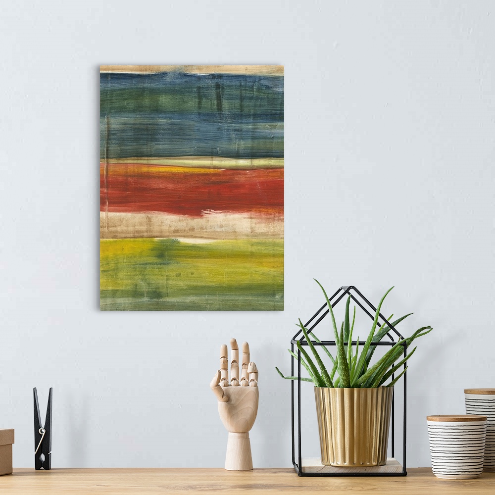 A bohemian room featuring Vibrant Abstract I