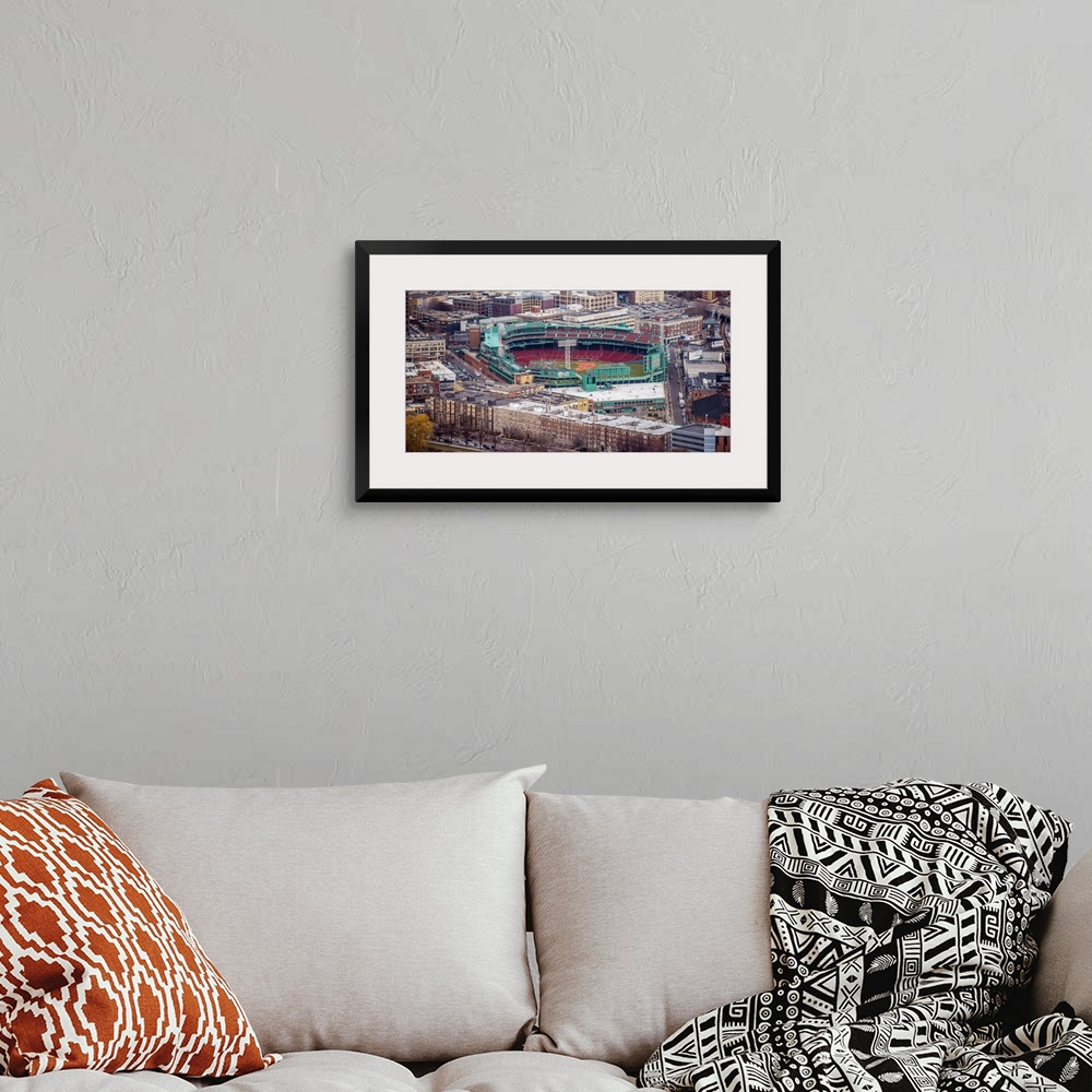 A bohemian room featuring View of Boston's Fenway Park.