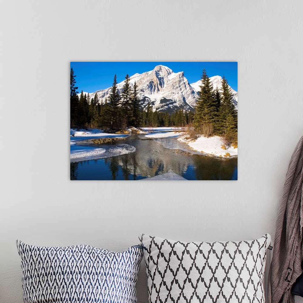 A bohemian room featuring Mount Kidd, Banff National Park, Alberta, British Columbia, Canada