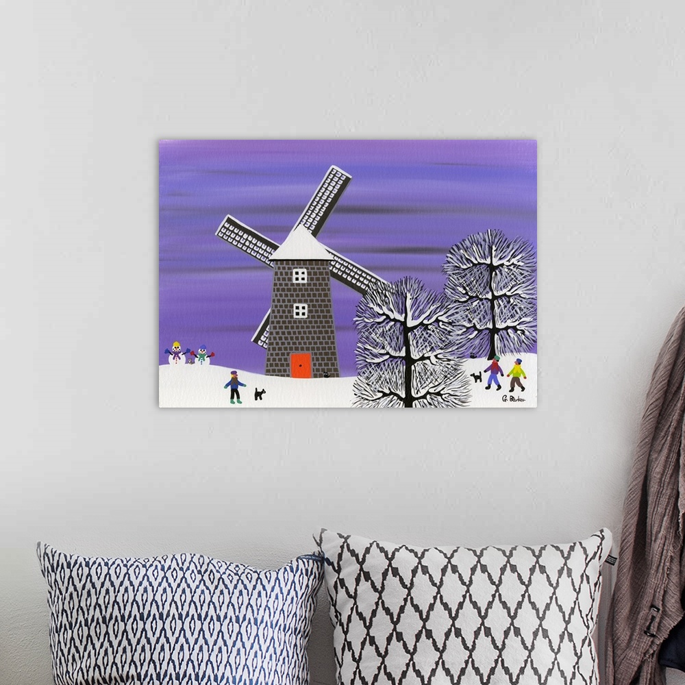 A bohemian room featuring Winter Windmill
