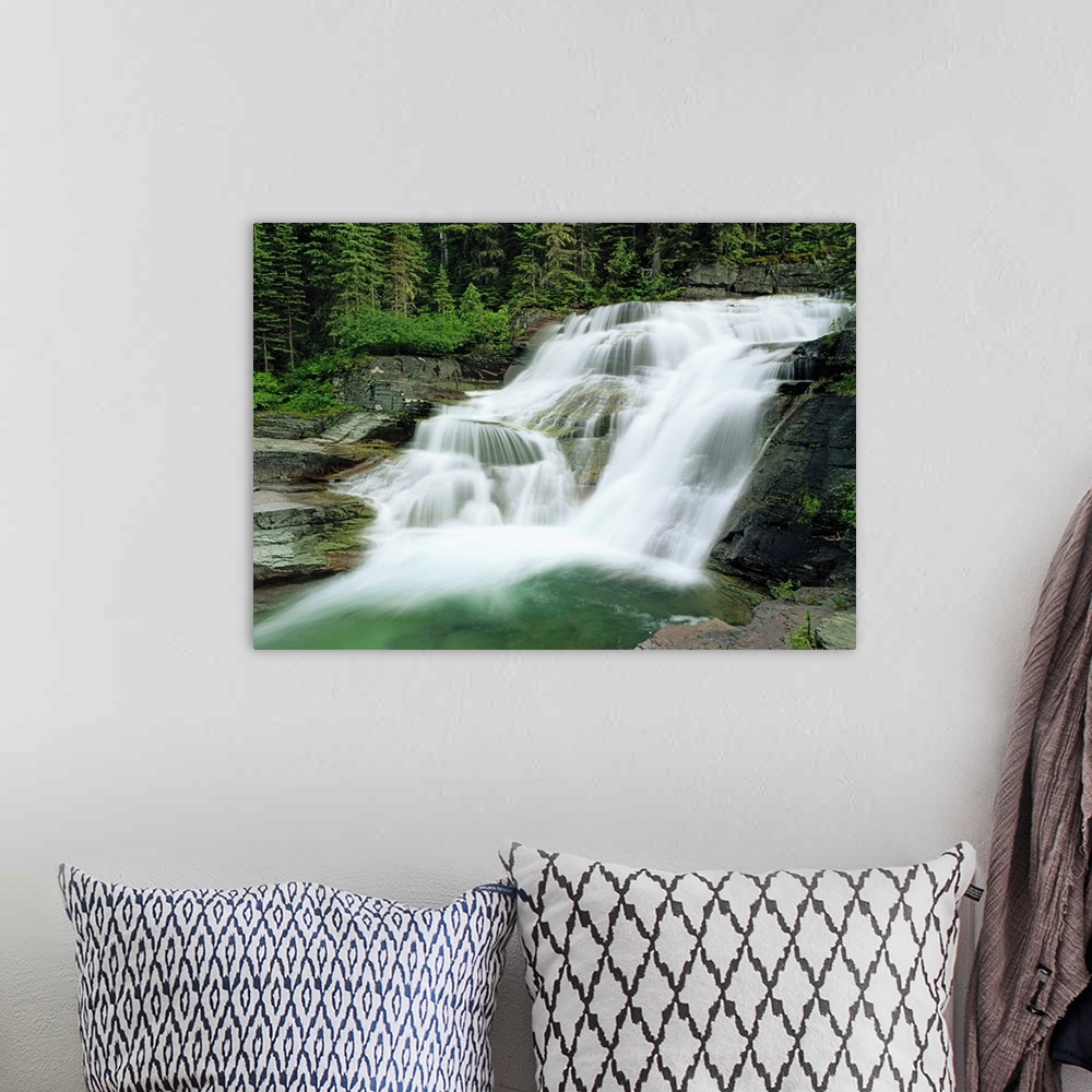 A bohemian room featuring Waterfall, Montana