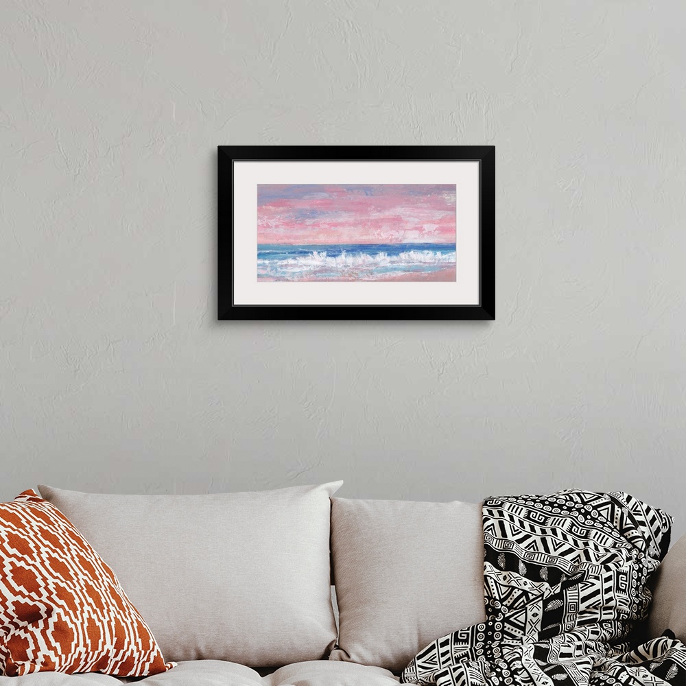 A bohemian room featuring Coastal Pink Horizon II