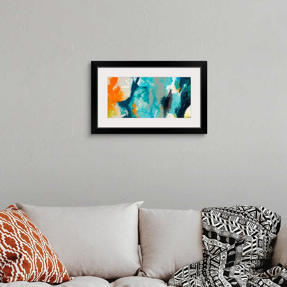 A bohemian room featuring Tidal Abstract II