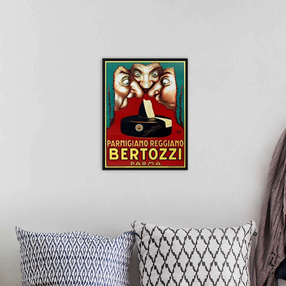 A bohemian room featuring Poster parmigiano reggiano Bertozzi