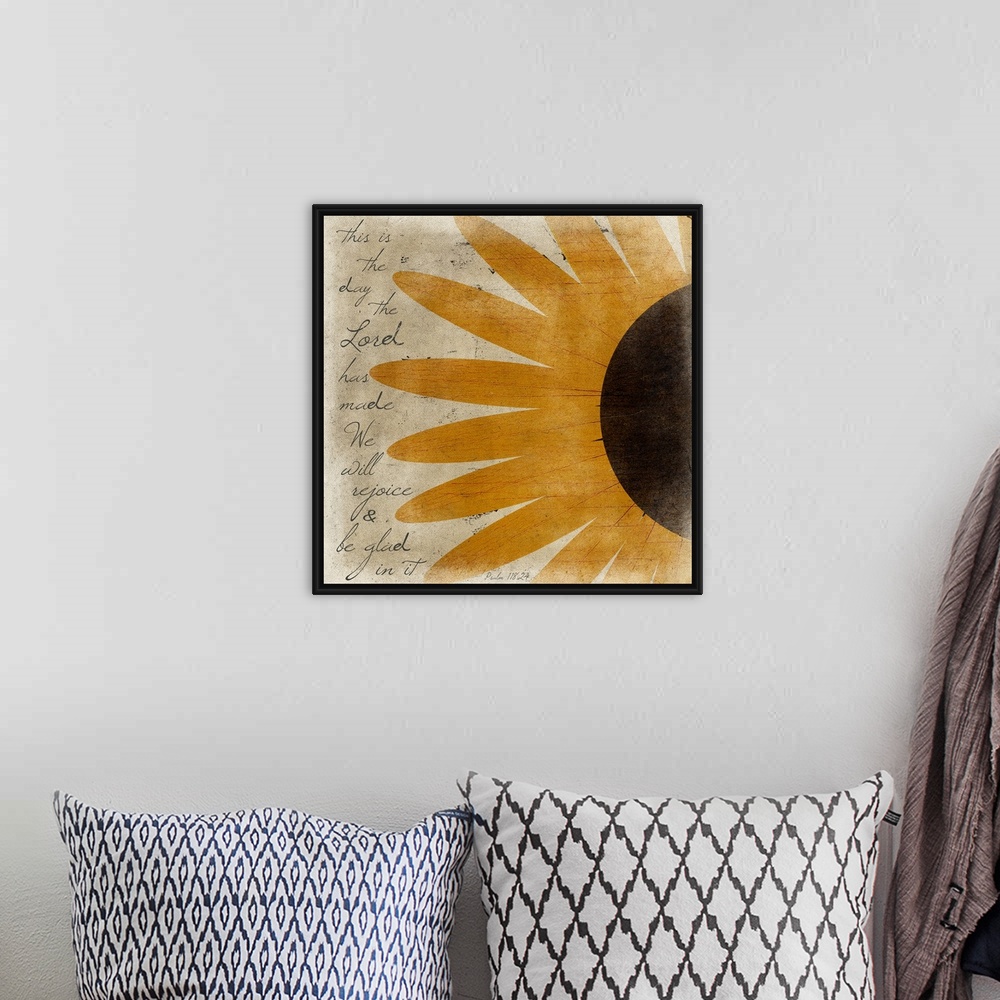 A bohemian room featuring This is the Day - Sunflower