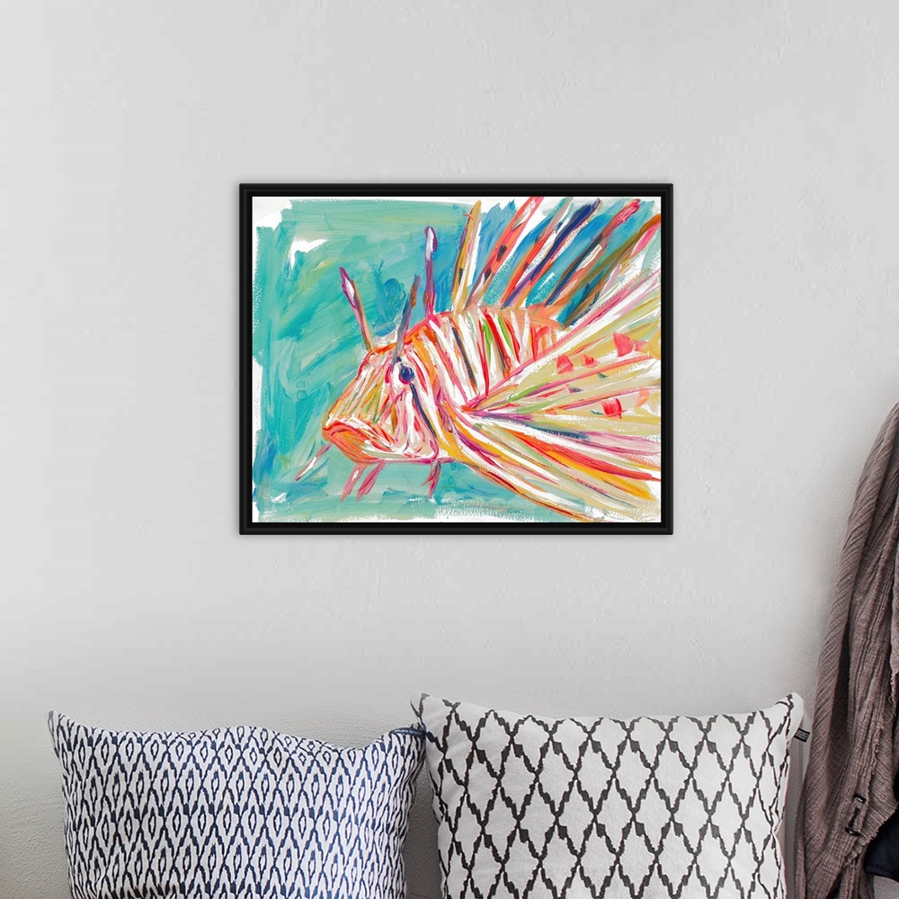 A bohemian room featuring Colorful Fish