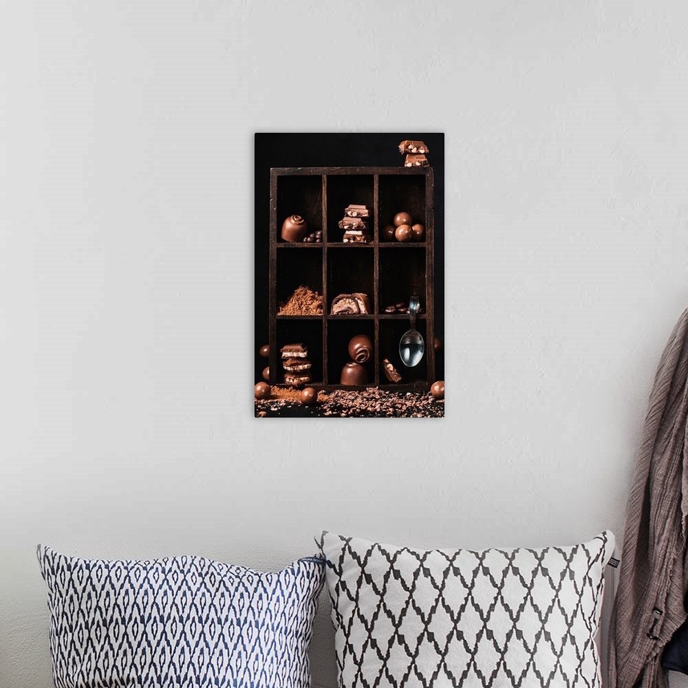 A bohemian room featuring Chocolate Collection